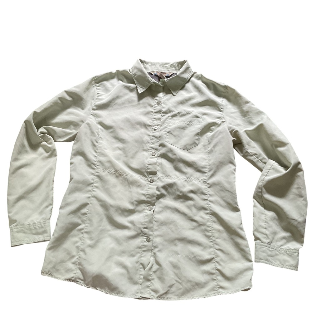 10,000 ft Above Sea Level Womens XL Sage Green Ripstop Hiking Shirt Long Sleeve